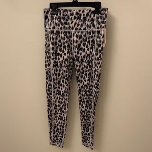 Victoria's Secret Leopard Print Leggings - Blush pink and black